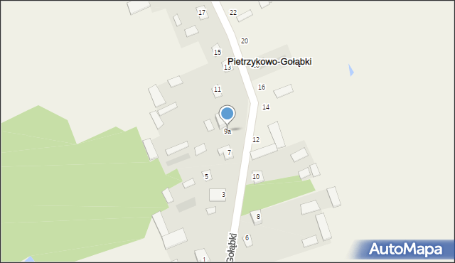 Pietrzykowo-Gołąbki, Pietrzykowo-Gołąbki, 9a, mapa Pietrzykowo-Gołąbki