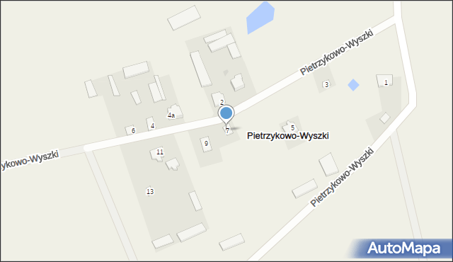 Pietrzykowo-Wyszki, Pietrzykowo-Wyszki, 7, mapa Pietrzykowo-Wyszki