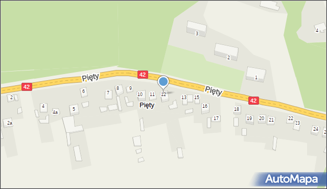 Pięty, Pięty, 12, mapa Pięty