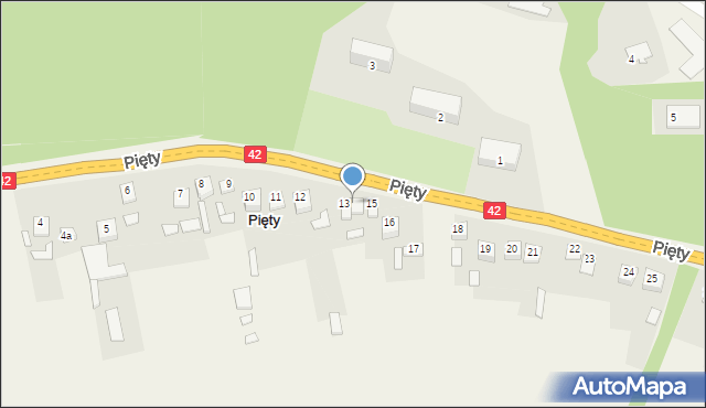 Pięty, Pięty, 14a, mapa Pięty