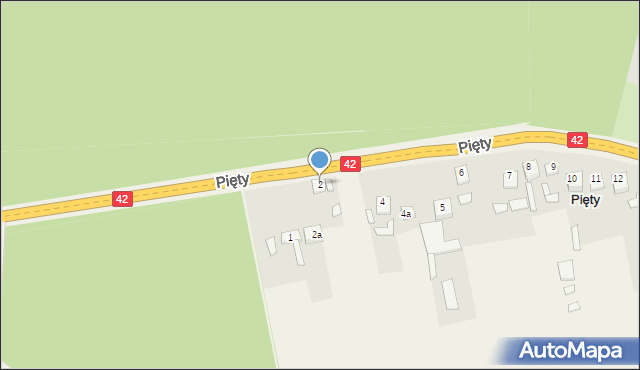 Pięty, Pięty, 2, mapa Pięty