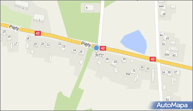 Pięty, Pięty, 26, mapa Pięty