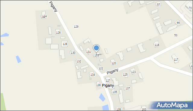 Pigany, Pigany, 133, mapa Pigany