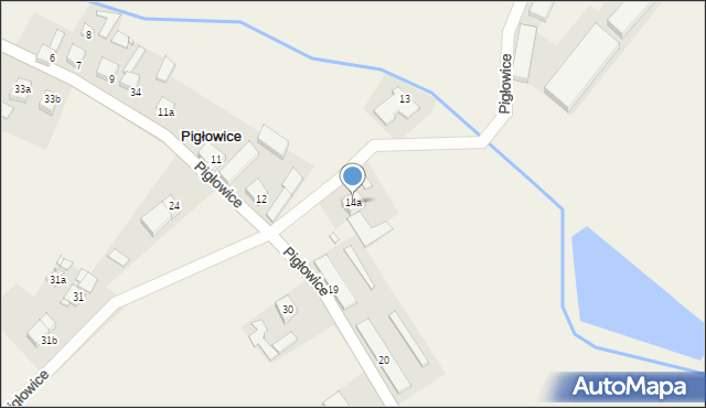 Pigłowice, Pigłowice, 14a, mapa Pigłowice