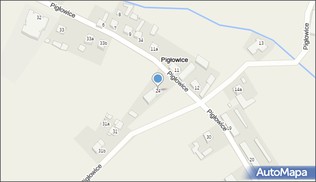 Pigłowice, Pigłowice, 24, mapa Pigłowice