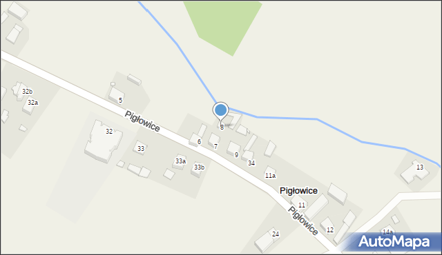 Pigłowice, Pigłowice, 8, mapa Pigłowice