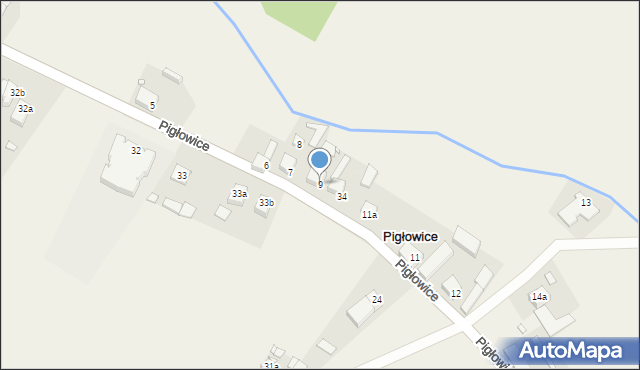 Pigłowice, Pigłowice, 9, mapa Pigłowice