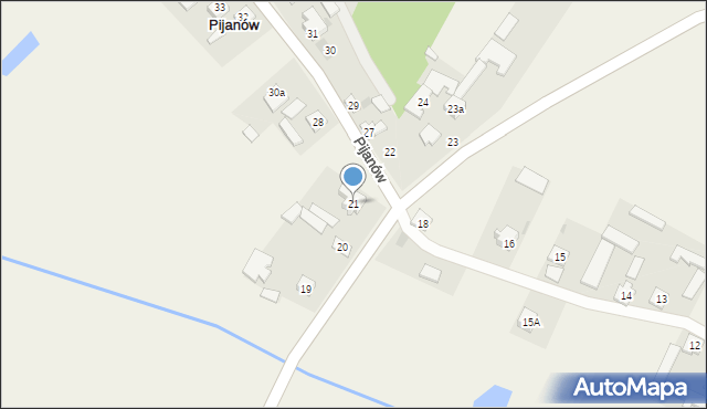 Pijanów, Pijanów, 21, mapa Pijanów