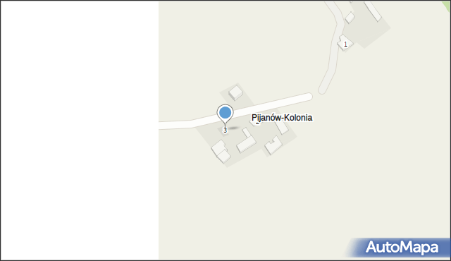 Pijanów, Pijanów, 3, mapa Pijanów