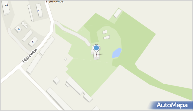 Pijanowice, Pijanowice, 1, mapa Pijanowice