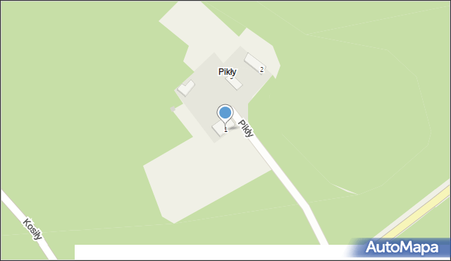 Pikły, Pikły, 1, mapa Pikły