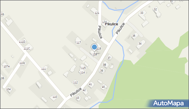 Pikulice, Pikulice, 118, mapa Pikulice