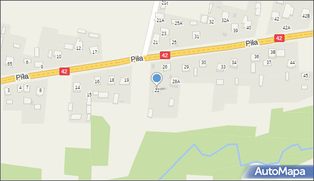 Piła, Piła, 22, mapa Piły