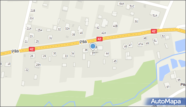 Piła, Piła, 37, mapa Piły