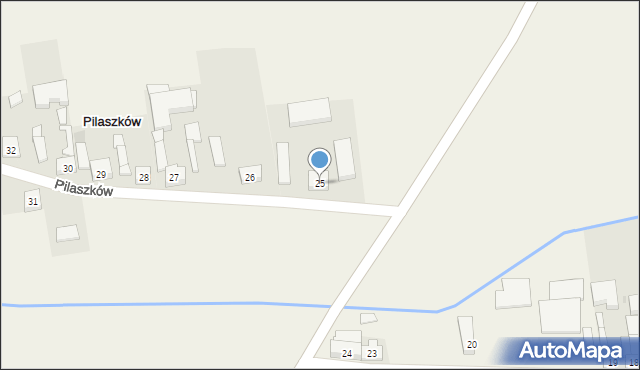 Pilaszków, Pilaszków, 25, mapa Pilaszków