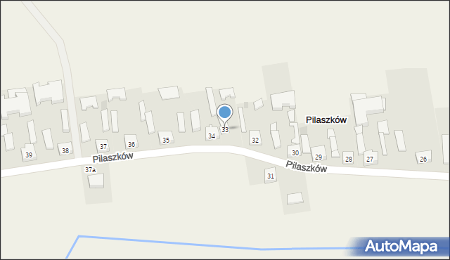 Pilaszków, Pilaszków, 33, mapa Pilaszków