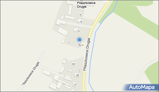 Pilaszkowice Drugie, Pilaszkowice Drugie, 72, mapa Pilaszkowice Drugie