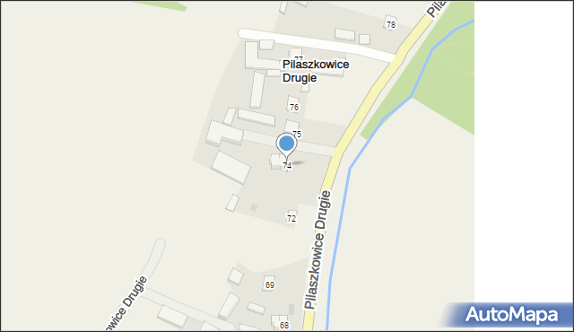 Pilaszkowice Drugie, Pilaszkowice Drugie, 74, mapa Pilaszkowice Drugie