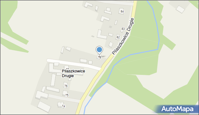 Pilaszkowice Drugie, Pilaszkowice Drugie, 78, mapa Pilaszkowice Drugie