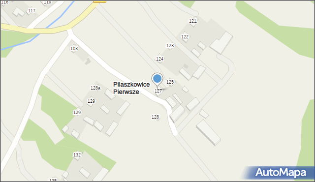 Pilaszkowice Pierwsze, Pilaszkowice Pierwsze, 127, mapa Pilaszkowice Pierwsze