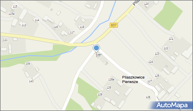 Pilaszkowice Pierwsze, Pilaszkowice Pierwsze, 128, mapa Pilaszkowice Pierwsze
