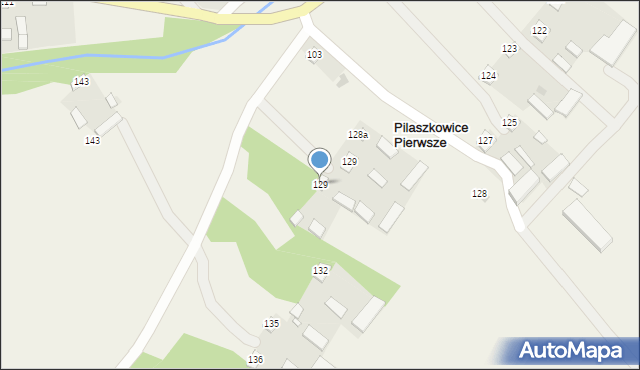 Pilaszkowice Pierwsze, Pilaszkowice Pierwsze, 129a, mapa Pilaszkowice Pierwsze