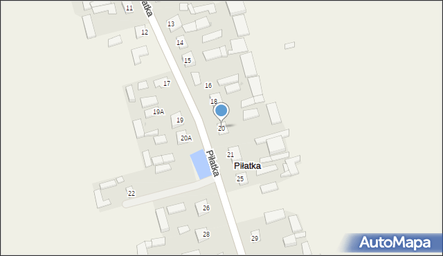 Piłatka, Piłatka, 20, mapa Piłatka