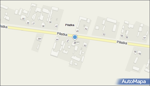 Piłatka, Piłatka, 48, mapa Piłatka