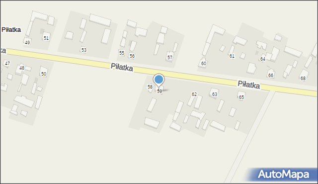 Piłatka, Piłatka, 59, mapa Piłatka