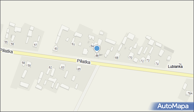 Piłatka, Piłatka, 66, mapa Piłatka