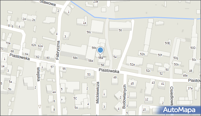 Piława Górna, Piastowska, 56a, mapa Piława Górna