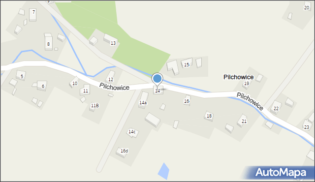 Pilchowice, Pilchowice, 14, mapa Pilchowice