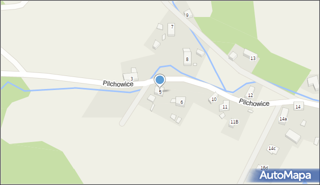 Pilchowice, Pilchowice, 5, mapa Pilchowice