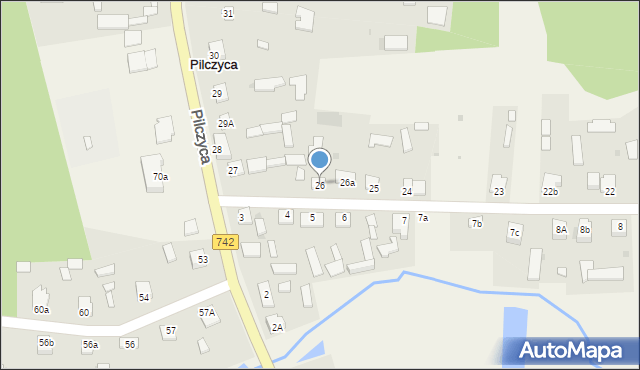 Pilczyca, Pilczyca, 26, mapa Pilczyca