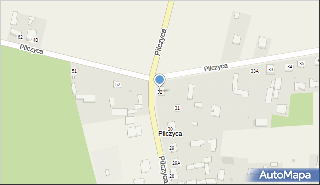 Pilczyca, Pilczyca, 32, mapa Pilczyca