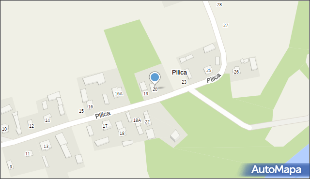 Pilica, Pilica, 20, mapa Pilica