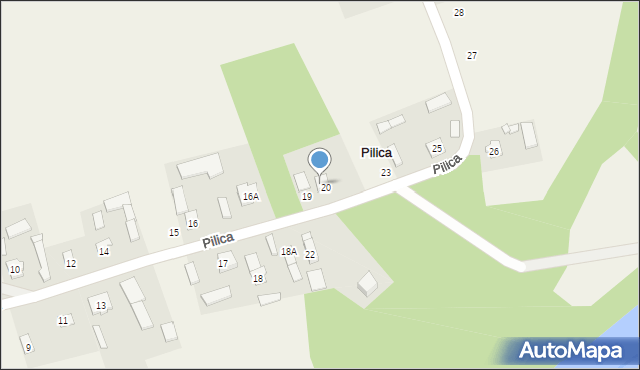 Pilica, Pilica, 21, mapa Pilica