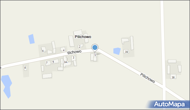 Pilichowo, Pilichowo, 1, mapa Pilichowo