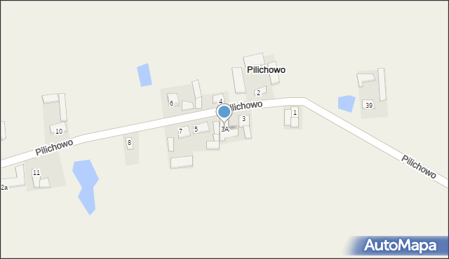 Pilichowo, Pilichowo, 3A, mapa Pilichowo