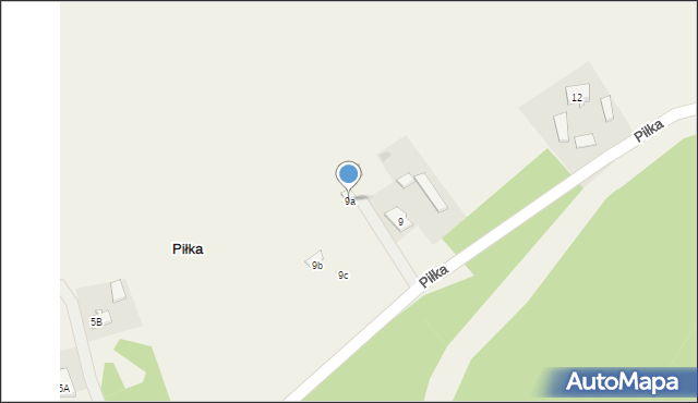 Piłka, Piłka, 9a, mapa Piłka