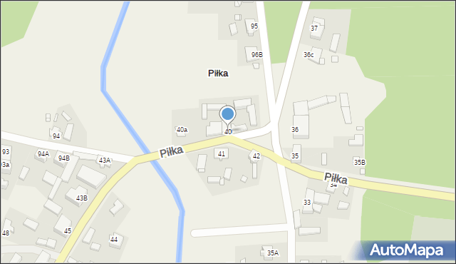 Piłka, Piłka, 40, mapa Piłka