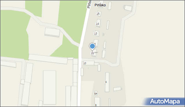 Pińsko, Pińsko, 11, mapa Pińsko