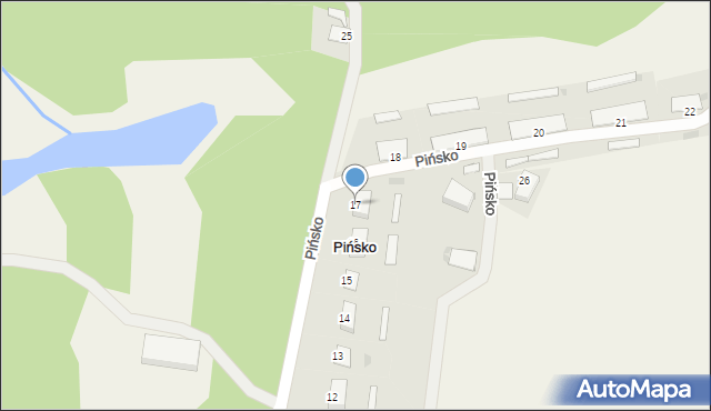 Pińsko, Pińsko, 17, mapa Pińsko