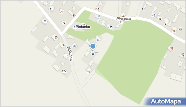 Piołunka, Piołunka, 38, mapa Piołunka