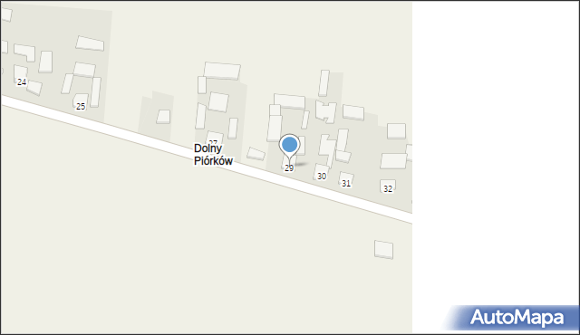 Piórków, Piórków, 29, mapa Piórków