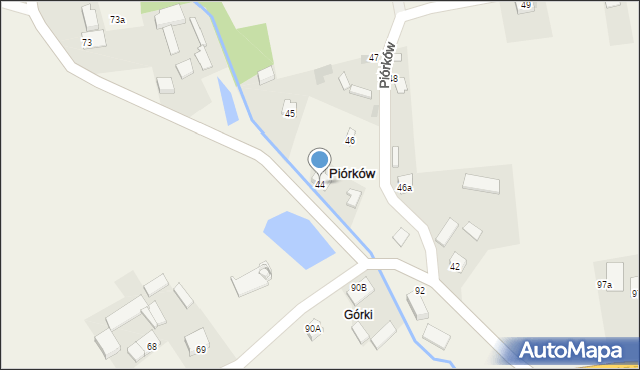 Piórków, Piórków, 44, mapa Piórków