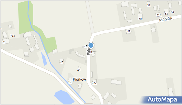 Piórków, Piórków, 48, mapa Piórków