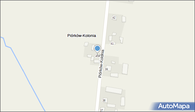 Piórków-Kolonia, Piórków-Kolonia, 40a, mapa Piórków-Kolonia