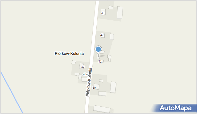 Piórków-Kolonia, Piórków-Kolonia, 41A, mapa Piórków-Kolonia