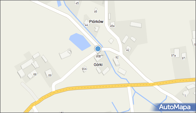 Piórków-Kolonia, Piórków-Kolonia, 90B, mapa Piórków-Kolonia